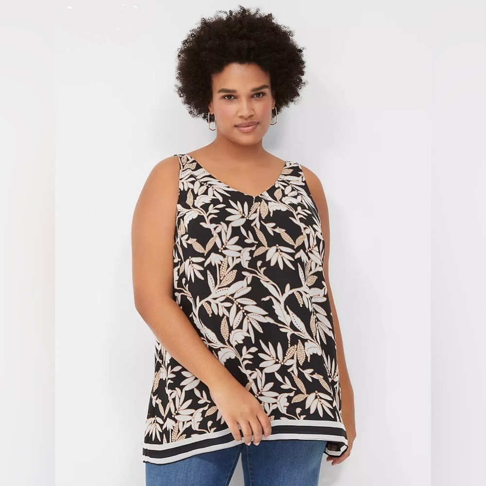 Lane Bryant V-neck, Sleeveless, Swing Tank, Size 16, New!